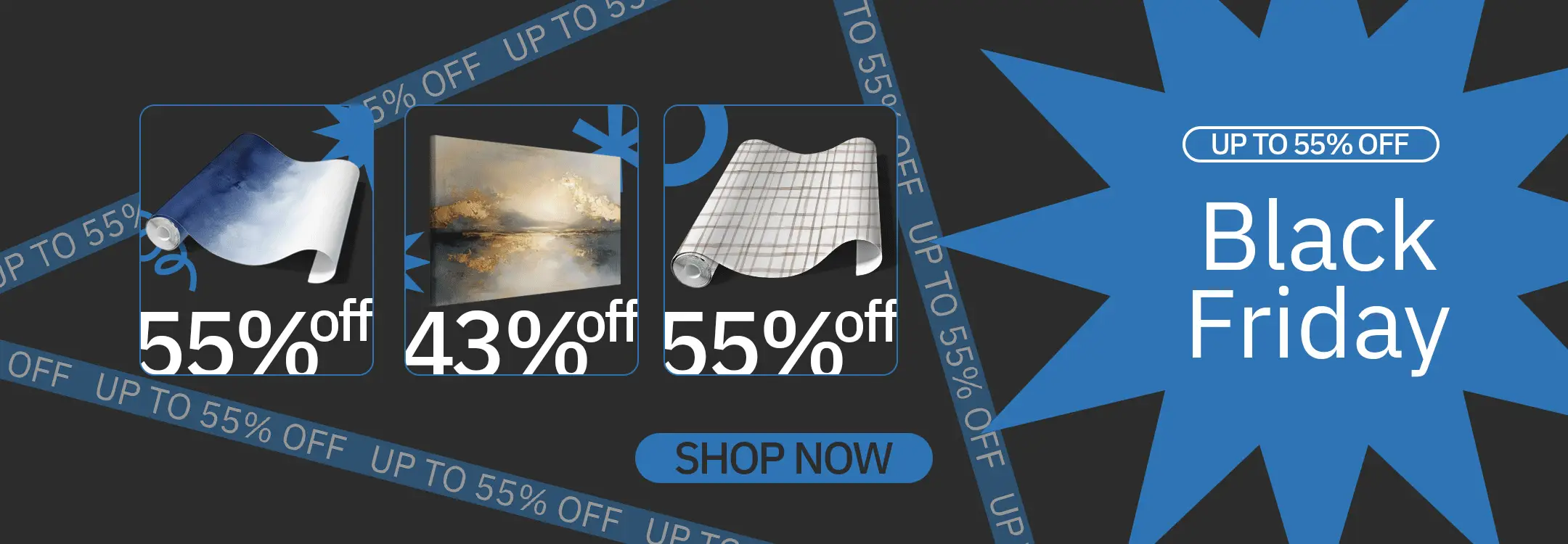 Black Friday discounts of up to 55% on paintings, photo wallpapers, wallpapers and screens